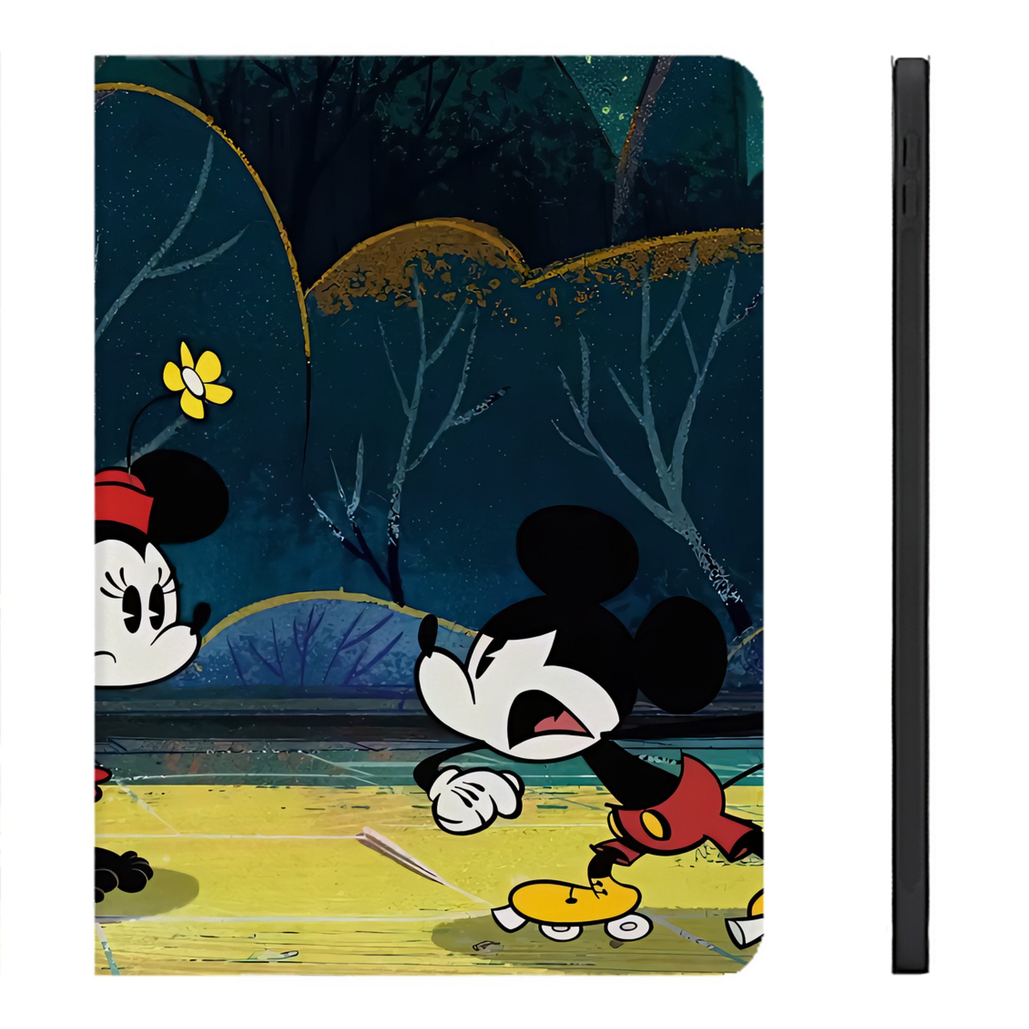 （画像用） ミッキーマウス Mickey Mouse IPadケース ペンホルダー付き ブックスタイルデザイン